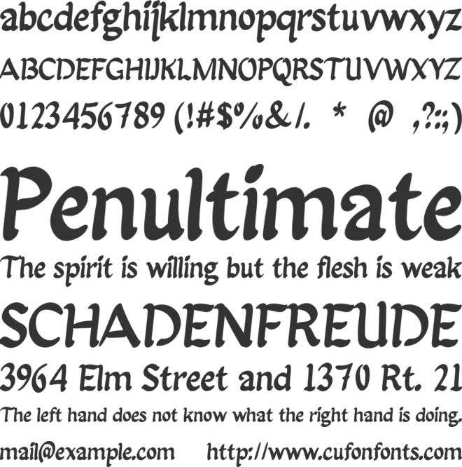 Bellblon font preview