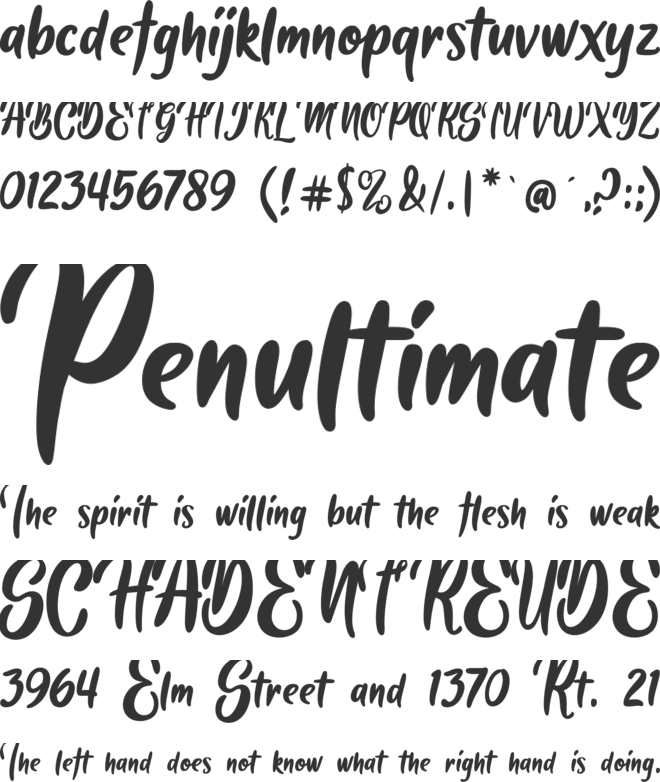 Butter Mellon font preview