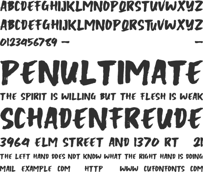 COOLERBRUSH font preview