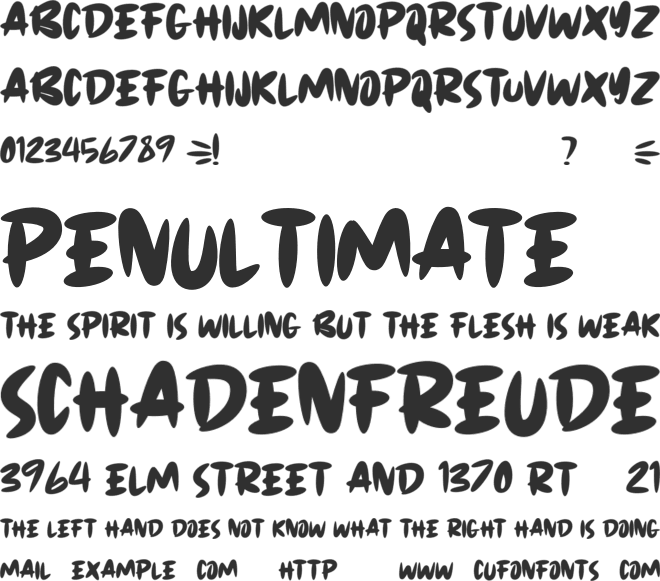 LOVESCOOTER font preview