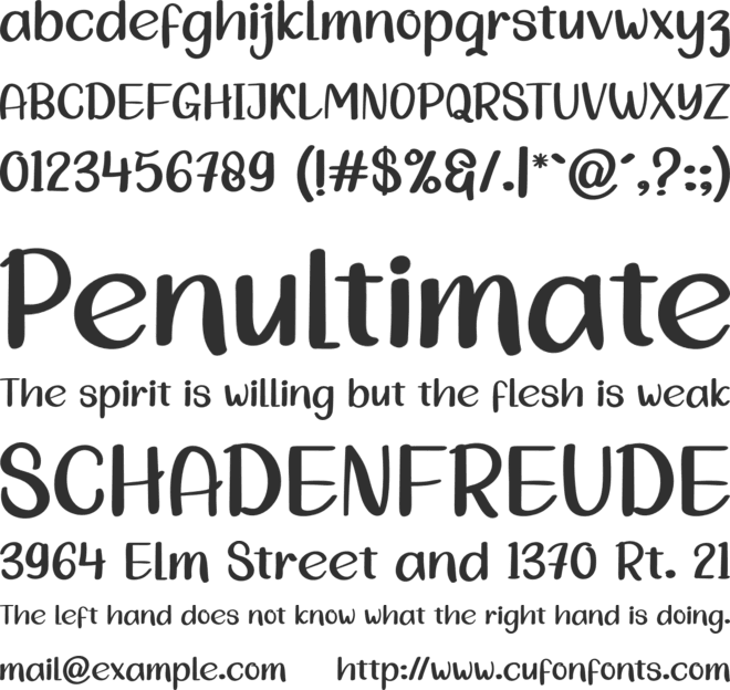 RIGHT font preview
