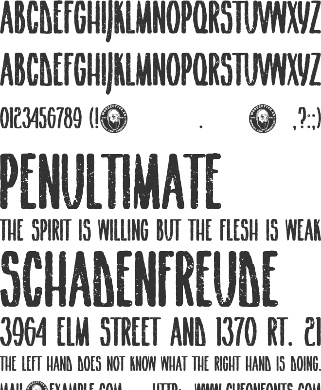 The North Hell font preview