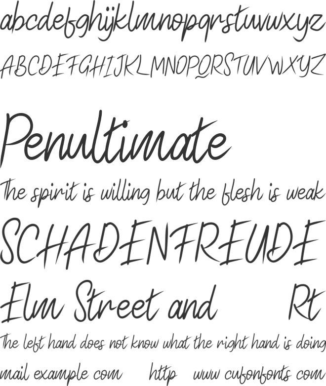 Acusted FREE font preview