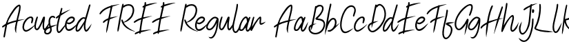 Acusted FREE Regular font