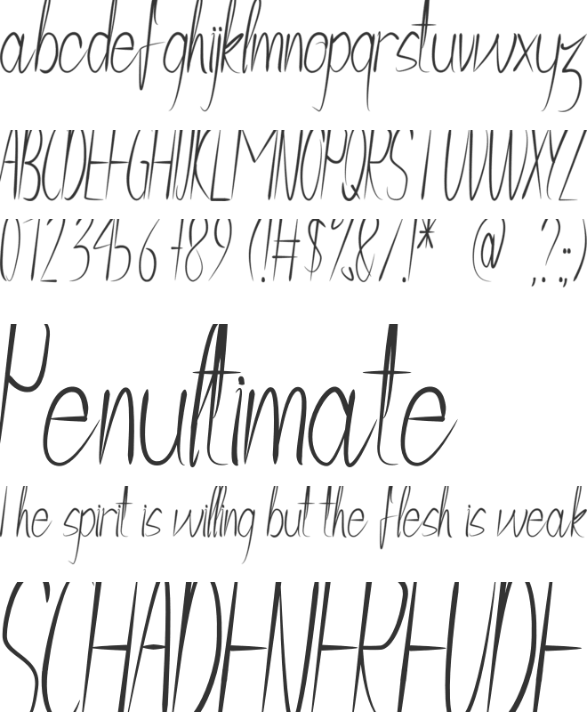 Violetta font preview