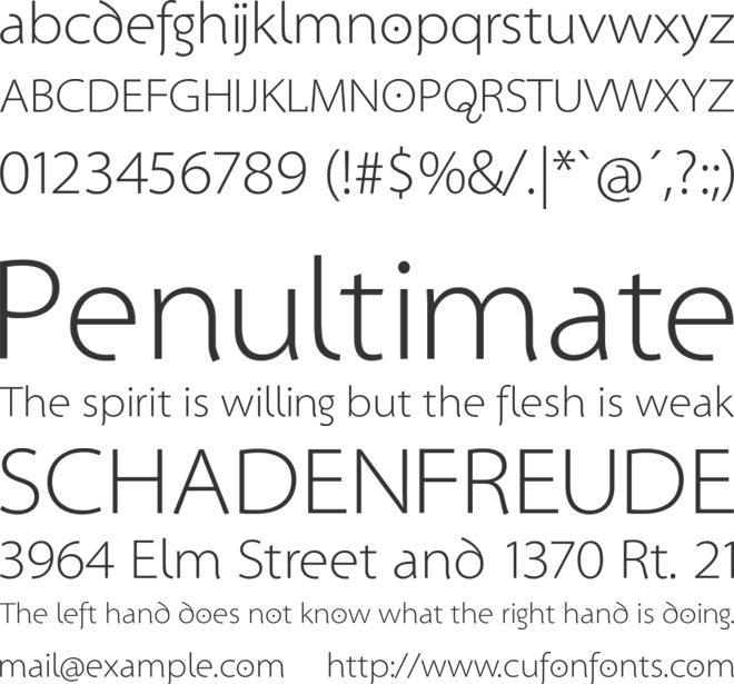 Santana font preview