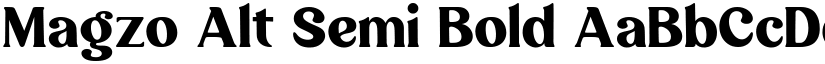 Magzo Alt Semi Bold font