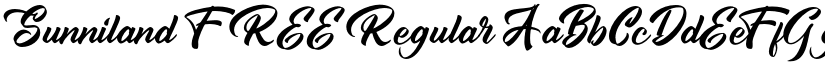 Sunniland FREE Regular font