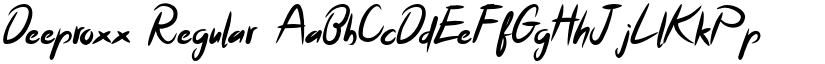 Deeproxx Regular font