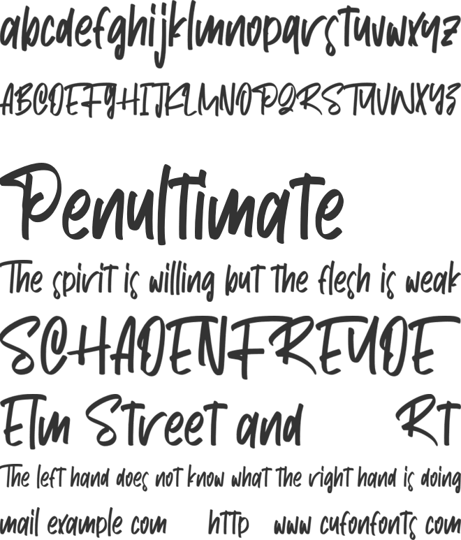 Marcello font preview