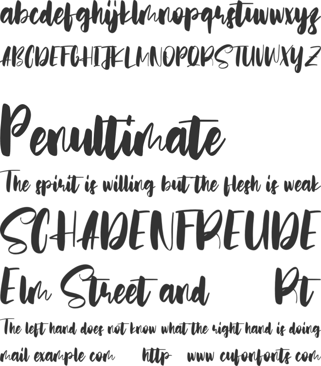 Ohayo Billie font preview