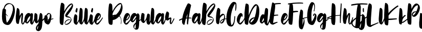Ohayo Billie Regular font