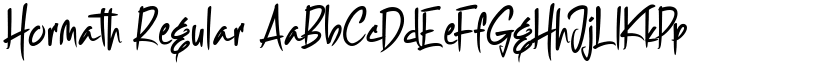 Hormath Regular font
