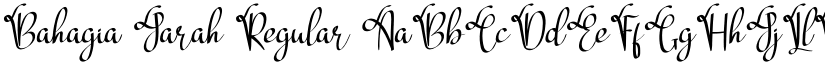 Bahagia Jarah Regular font