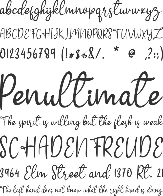 Ayuku Love font preview