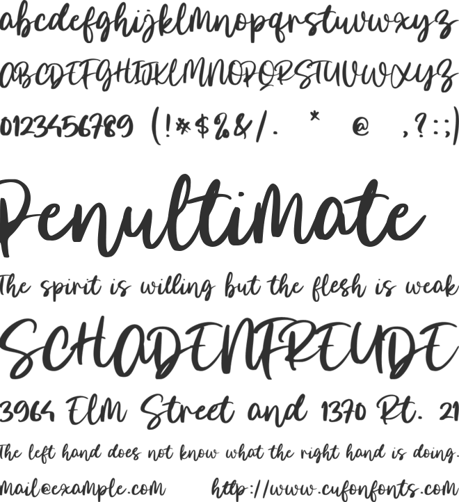 Morning Glory font preview