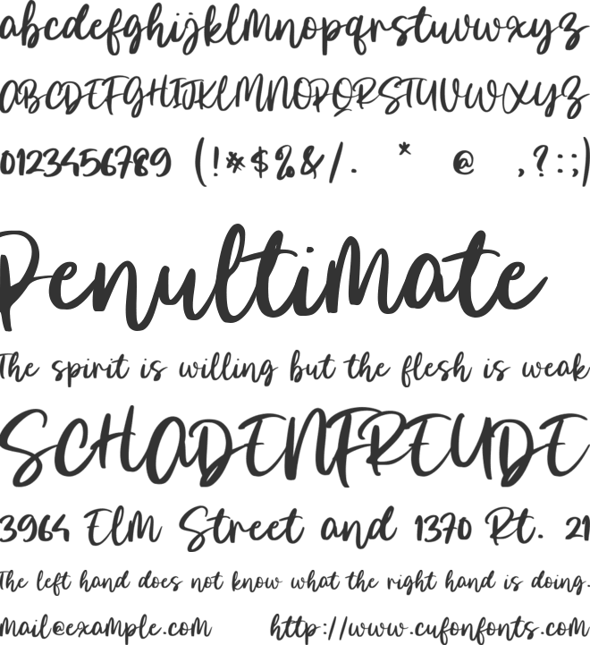 Morning Glory font preview