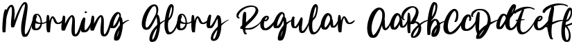Morning Glory Regular font