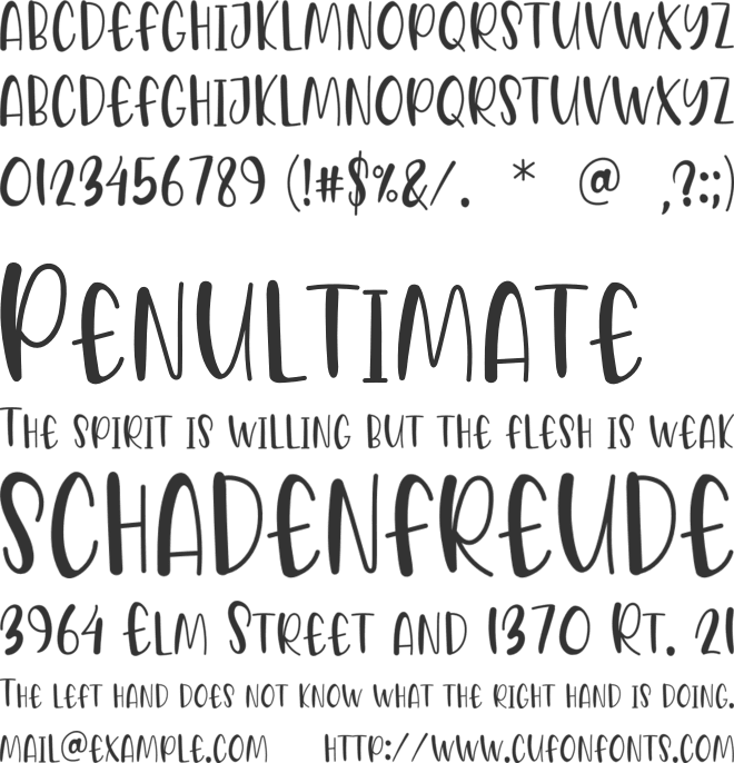 Aku Sayang font preview