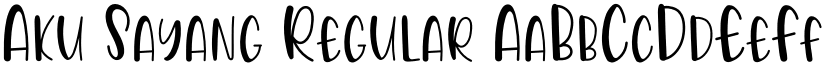 Aku Sayang Regular font