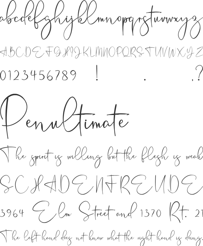 Leumang font preview