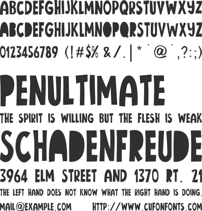 Baylock font preview