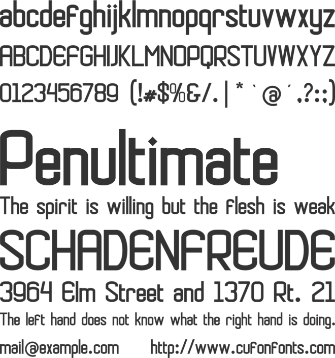 Nero Baruno font preview