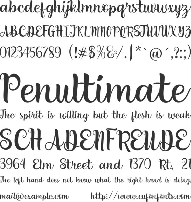 Lovely Moments font preview