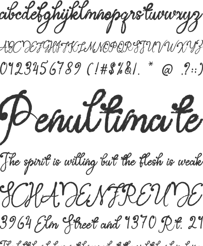 Garangan font preview