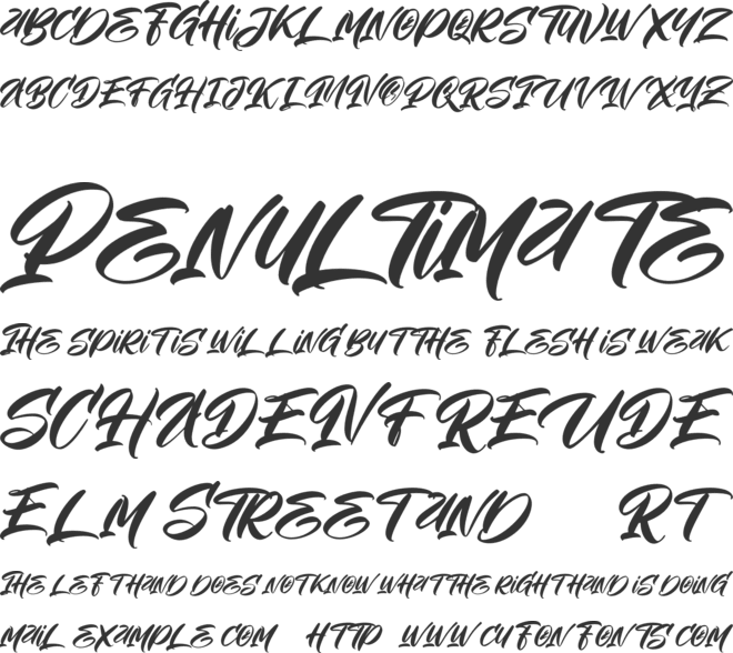 The Brave FREE font preview