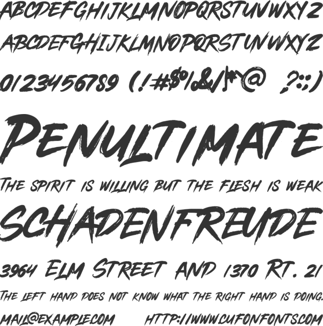 Buchery font preview