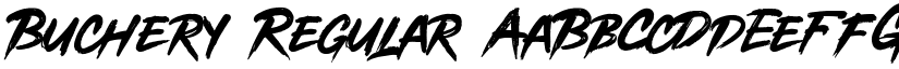 Buchery Regular font