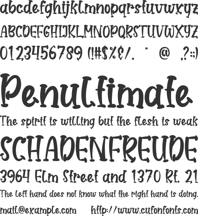 Bollando font preview
