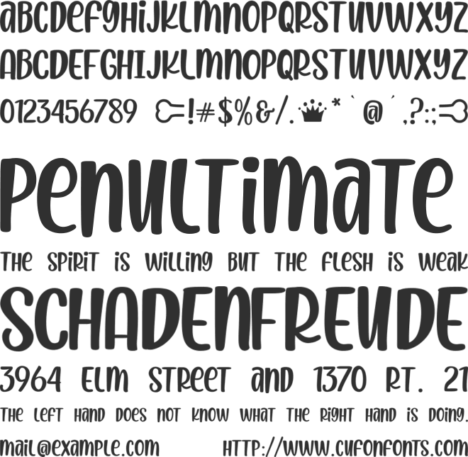 Lovely Paws font preview