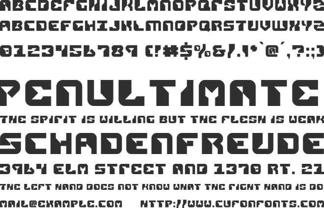 Replicant font preview