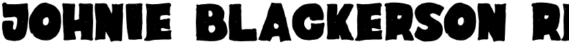 Johnie Blackerson Regular font