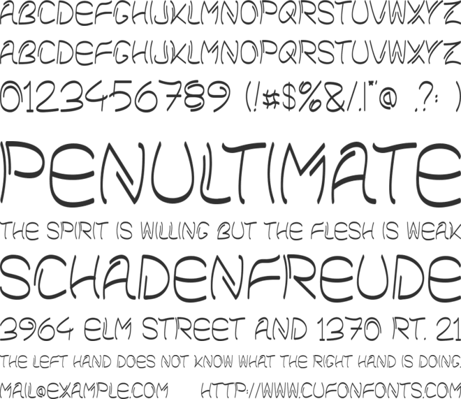 Bokier font preview