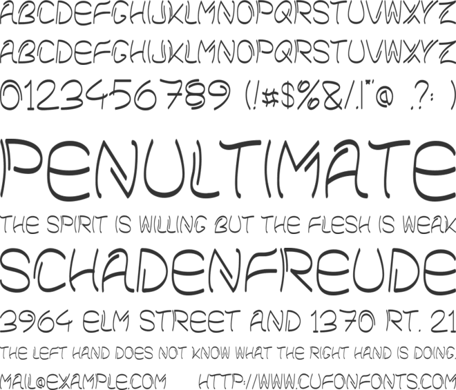 Bokier font preview