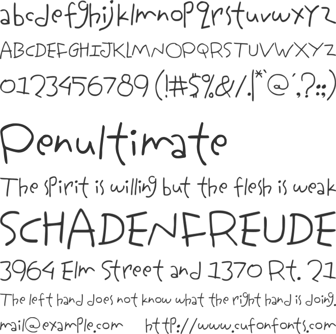 Kid Playon font preview