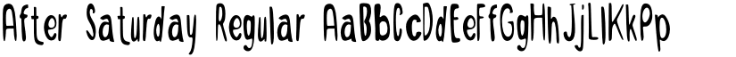 After Saturday Regular font