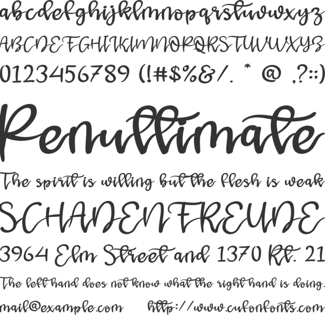 Mangolla font preview