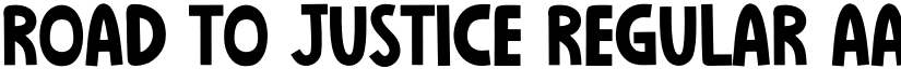 ROAD TO JUSTICE Regular font
