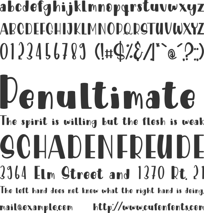 Fried Banana font preview