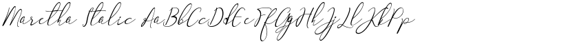 Maretha Italic font
