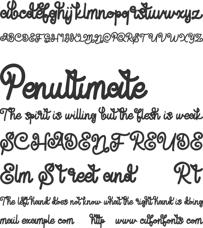 Butter Fly FREE font preview