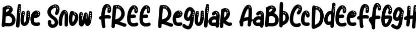 Blue Snow FREE Regular font
