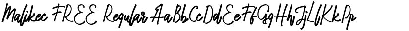 Malikec FREE Regular font