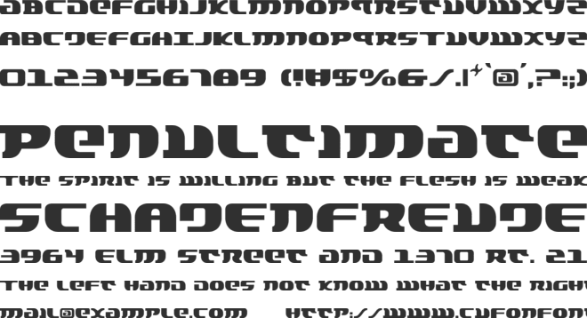 Lord of the Sith font preview