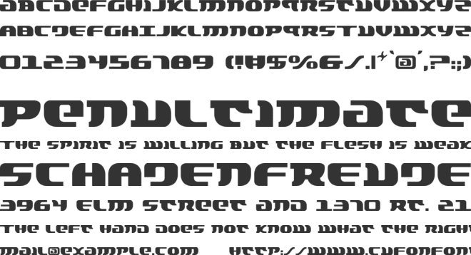 Lord of the Sith font preview