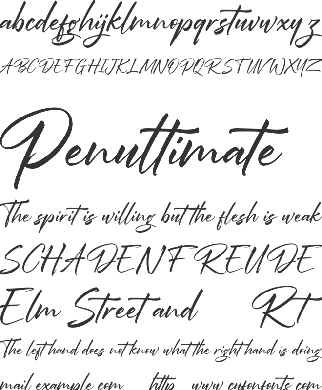 Rawrilting FREE font preview